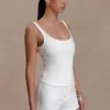 Blanca Stretch Crepe Cami Top – White Blanca Stretch Crepe Cami Top – White