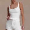 Blanca Stretch Crepe Cami Top – White Blanca Stretch Crepe Cami Top – White