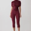 Blanca Stretch Crepe Capri Pants – Mahogany
