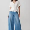 Bobby Oversized Jean With Front Pleat – Summer Blue
