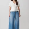 Bobby Oversized Jean With Front Pleat – Summer Blue