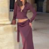 Bowie Low Rise Knit Maxi Skirt – Dark Chocolate Bowie Low Rise Knit Maxi Skirt – Dark Chocolate