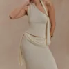 Xanthia Knit Halter Top – Ivory