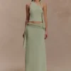 Xanthia Knit Halter Top – Pastel Green