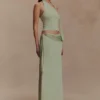 Xanthia Knit Halter Top – Pastel Green