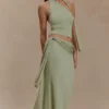 Bowie Low Rise Knit Maxi Skirt – Pastel Green Bowie Low Rise Knit Maxi Skirt – Pastel Green