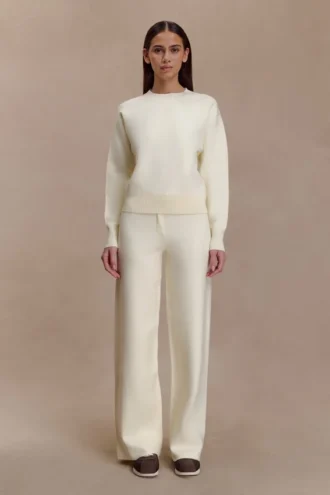 Lauren Knit Trouser – Ivory