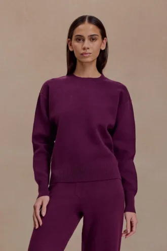 Braxton Cozy Knit Jumper – Plum