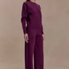 Lauren Knit Trouser – Plum Lauren Knit Trouser – Plum