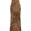 Breanna Strapless Chiffon Maxi Dress – Leopard Print