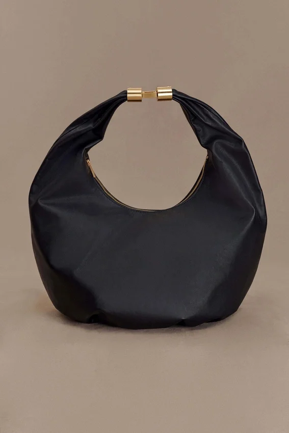 Bristol Croissant Leather Shoulder Bag – Black Bristol Croissant Leather Shoulder Bag – Black
