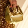Bristol Mini Croissant Leather Bag – Gold Bristol Mini Croissant Leather Bag – Gold