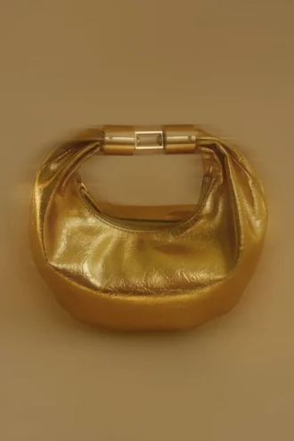 Bristol Mini Croissant Leather Bag – Gold Bristol Mini Croissant Leather Bag – Gold