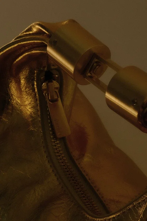 Bristol Mini Croissant Leather Bag – Gold Bristol Mini Croissant Leather Bag – Gold