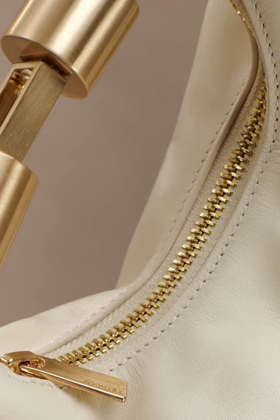 Bristol Mini Croissant Leather Bag – Ivory Bristol Mini Croissant Leather Bag – Ivory