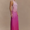 Bruna Slinky Fishtail Maxi Skirt – Ombre Pink Bruna Slinky Fishtail Maxi Skirt – Ombre Pink