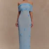 Brynn Orchid Knit Maxi Dress – Baby Blue Brynn Orchid Knit Maxi Dress – Baby Blue
