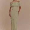 Brynn Orchid Knit Maxi Dress – Pastel Green Brynn Orchid Knit Maxi Dress – Pastel Green