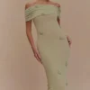 Brynn Orchid Knit Maxi Dress – Pastel Green Brynn Orchid Knit Maxi Dress – Pastel Green