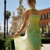 Caira Chiffon Scarf Maxi Dress – Sage