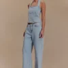 Caitlin Mid Rise Denim Jeans – Light Blue