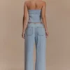 Caitlin Mid Rise Denim Jeans – Light Blue