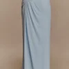 Calandra Slinky Maxi Skirt – Pale Blue