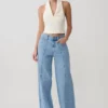 Roy Mid Rise Wide Leg Denim Jeans – Classic Blue