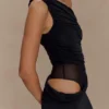 Callen One Shoulder Slinky Maxi Dress – Black Callen One Shoulder Slinky Maxi Dress – Black