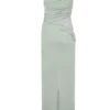 Callen One Shoulder Slinky Maxi Dress – Sage Callen One Shoulder Slinky Maxi Dress – Sage