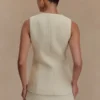 Camilla Boucle Sleeveless Vest – Ivory Camilla Boucle Sleeveless Vest – Ivory