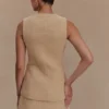 Camilla Boucle Sleeveless Vest – Light Taupe Camilla Boucle Sleeveless Vest – Light Taupe