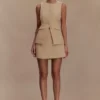 Camilla Boucle Sleeveless Vest – Light Taupe Camilla Boucle Sleeveless Vest – Light Taupe