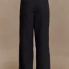 Campbell Cotton Wide Leg Pants – Black