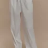 Campbell Cotton Wide Leg Pants – White