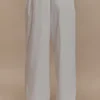 Campbell Cotton Wide Leg Pants – White