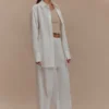 Campbell Cotton Wide Leg Pants – White
