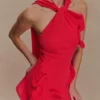 Caprice Halter Knit Maxi Dress – Red Caprice Halter Knit Maxi Dress – Red