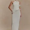 Caprice Halter Knit Maxi Dress – White Caprice Halter Knit Maxi Dress – White