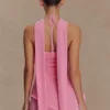 Caprice Halter Knit Mini Dress – Bubblegum Pink Caprice Halter Knit Mini Dress – Bubblegum Pink