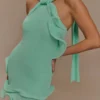 Caprice Halter Knit Mini Dress – Lagoon Caprice Halter Knit Mini Dress – Lagoon