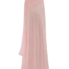 Carah Satin And Chiffon Maxi Dress – Pale Pink
