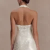 Caralee Sequin Halter Mini Dress – Ivory