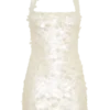 Caralee Sequin Halter Mini Dress – Ivory