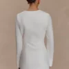 Carina Peplum Cotton Shirt Dress – White