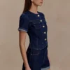 Carlene Cuffed Denim Shorts – Indigo Blue