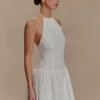Carlina Broderie Mini Dress – White Carlina Broderie Mini Dress – White