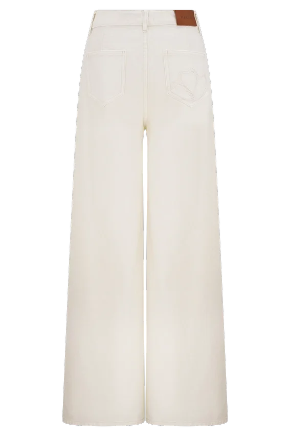 Carmella Embroided Jeans – Ecru Carmella Embroided Jeans – Ecru