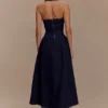 Caroline Denim Halter Midi Dress – Indigo Blue