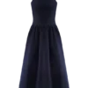 Caroline Denim Halter Midi Dress – Indigo Blue